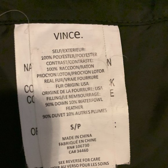 VINCE Fur-lined Bomber Puffer Jacket - Picture 5 of 5